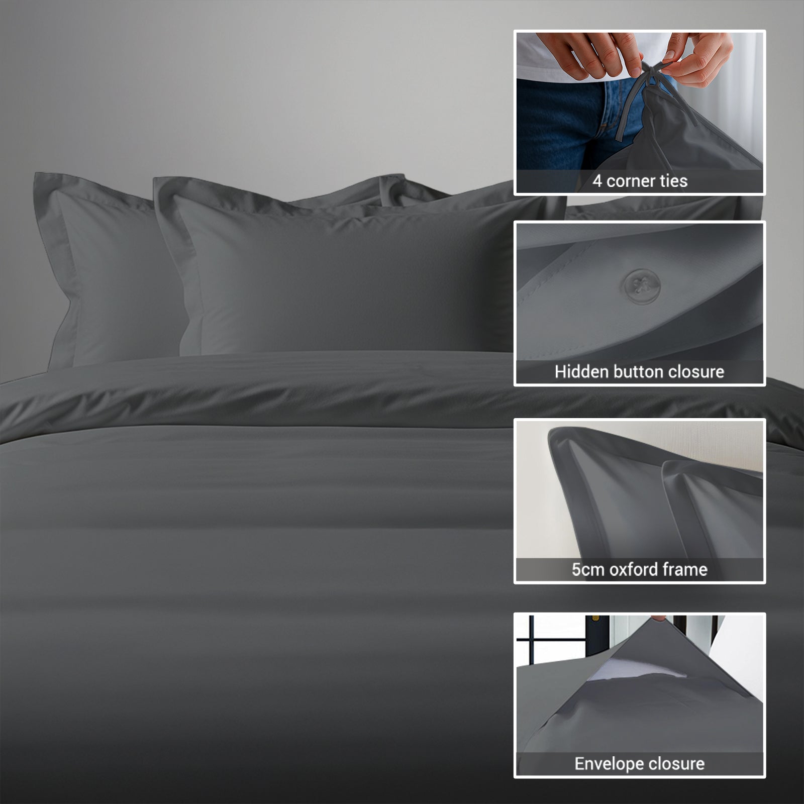Deluxe 600 Thread Count 100% Cotton Duvet Cover Set